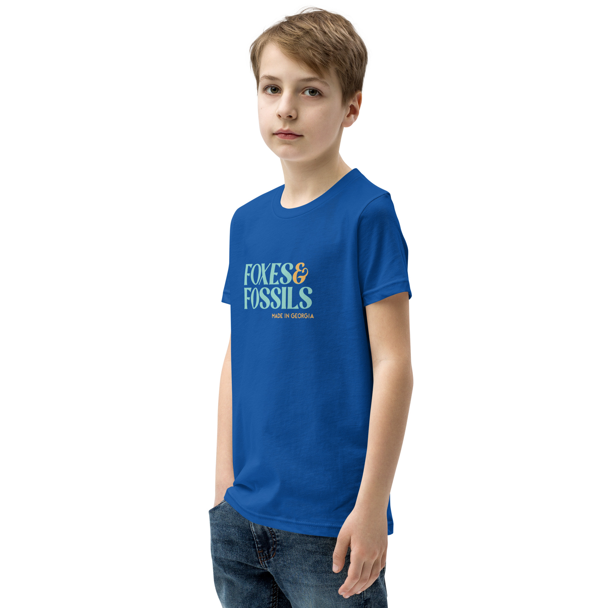 Youth Short Sleeve Foxes & Fossils Logo T-Shirt - Image 6